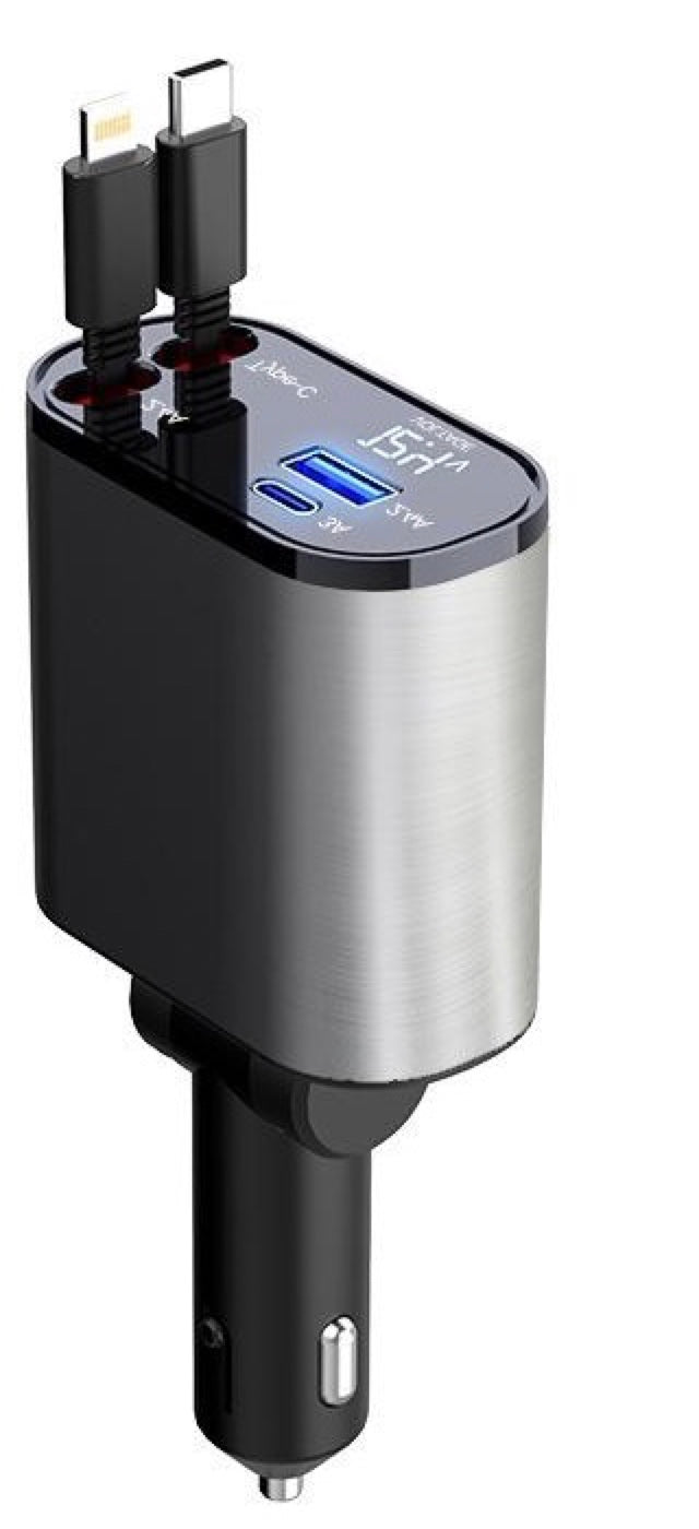 4-in-1 retractable car charger
